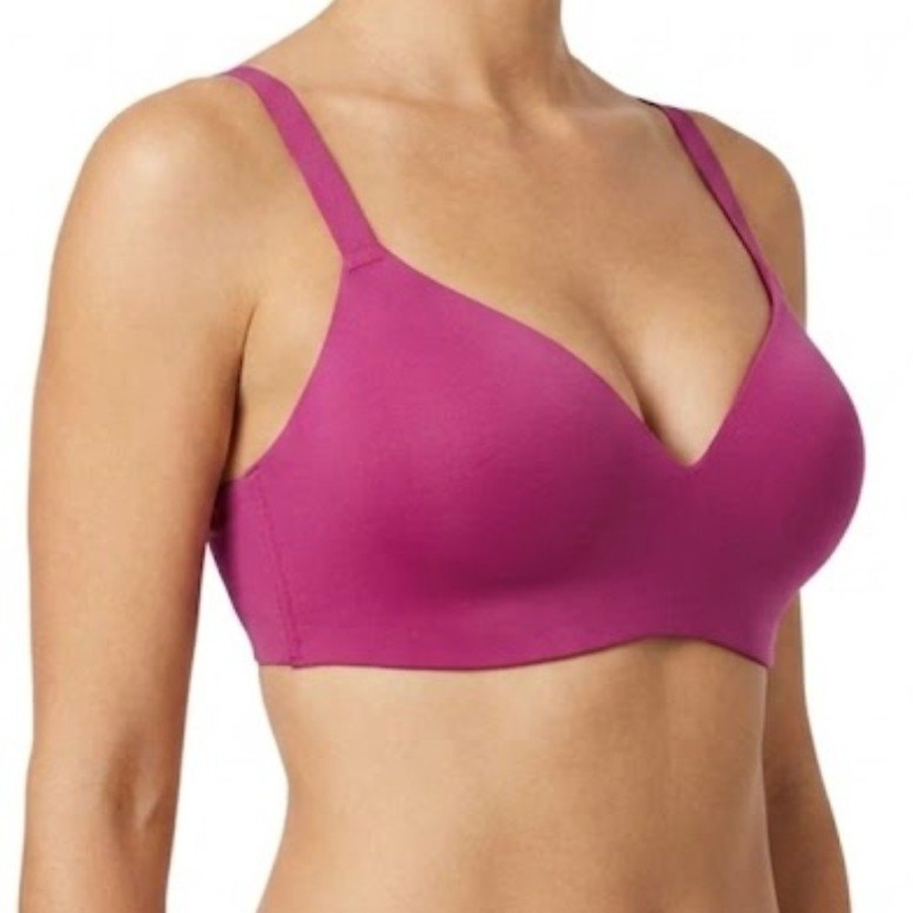 Soma Enbliss‎ Wireless Bra Womens 36D Wild Aster Pink Comfort Smooth T Shirt